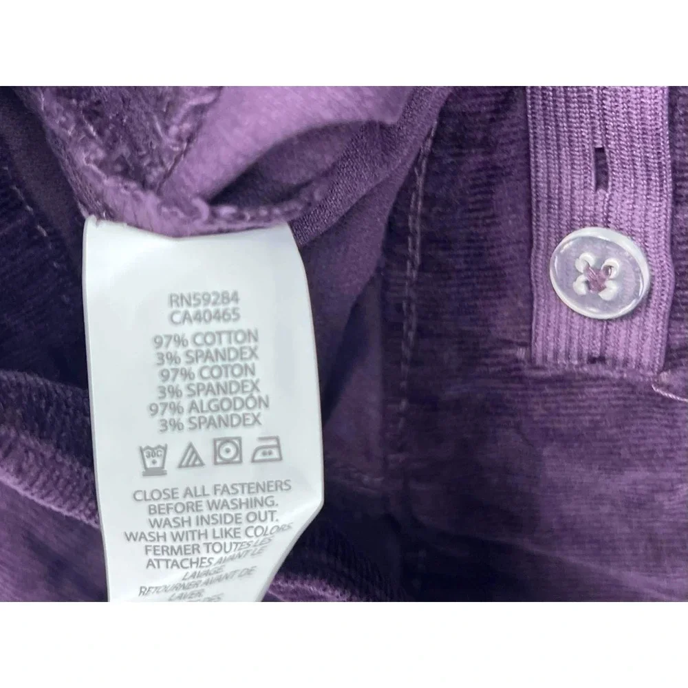 New The Children's Place Girls Midnight Plum Corduroy Flare Pants Size 16 NWT